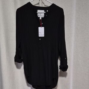 Black Button-Up Blouse